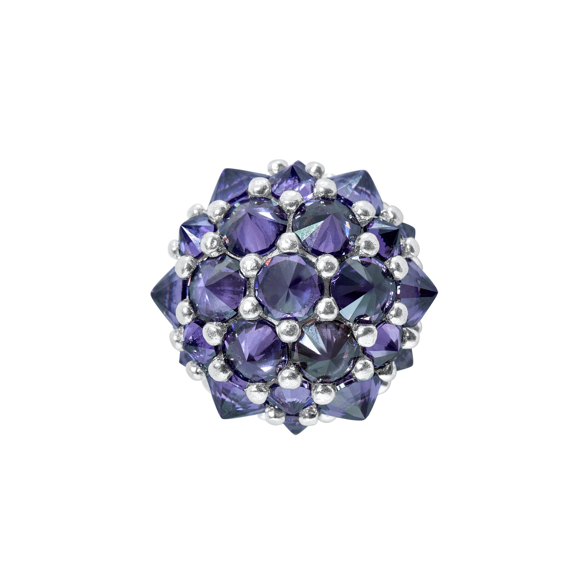 Perfect Bonbon Cocktail Earrings - Purple - Silver
