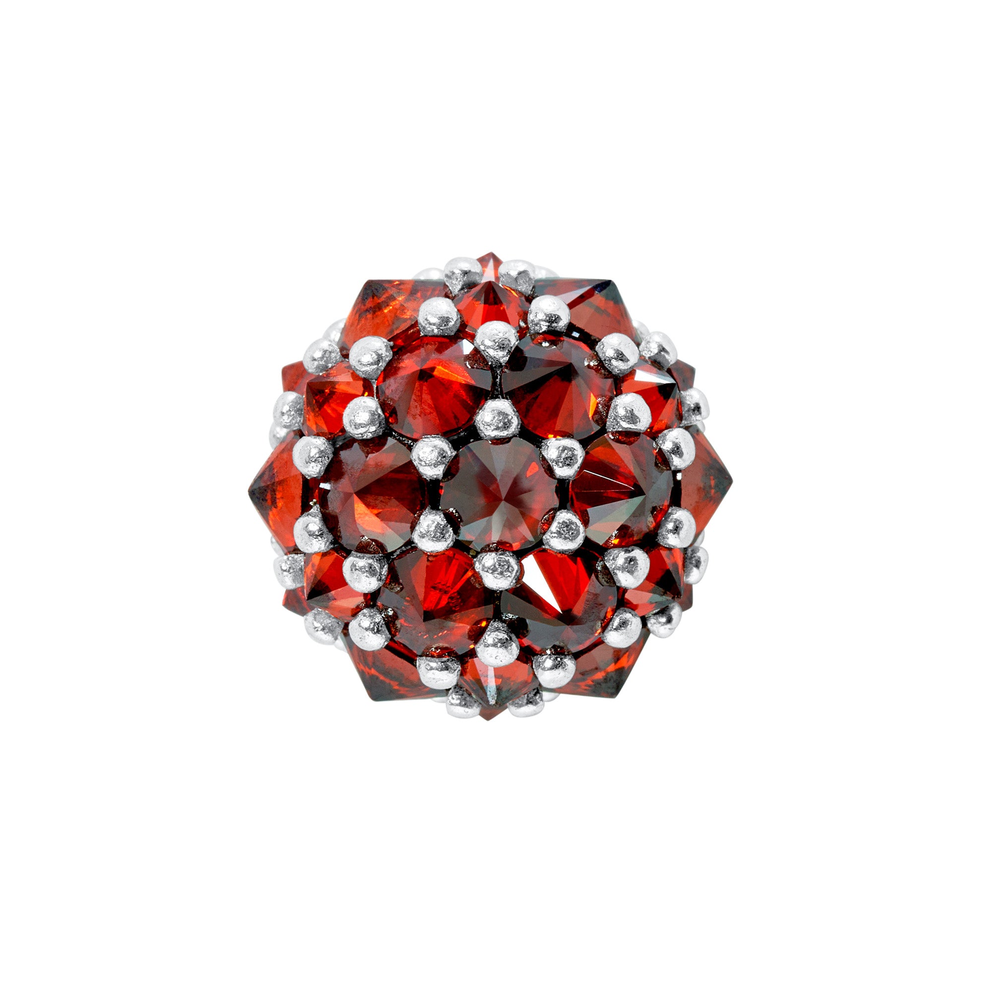 Perfect Bonbon Cocktail Earrings - Red - Silver
