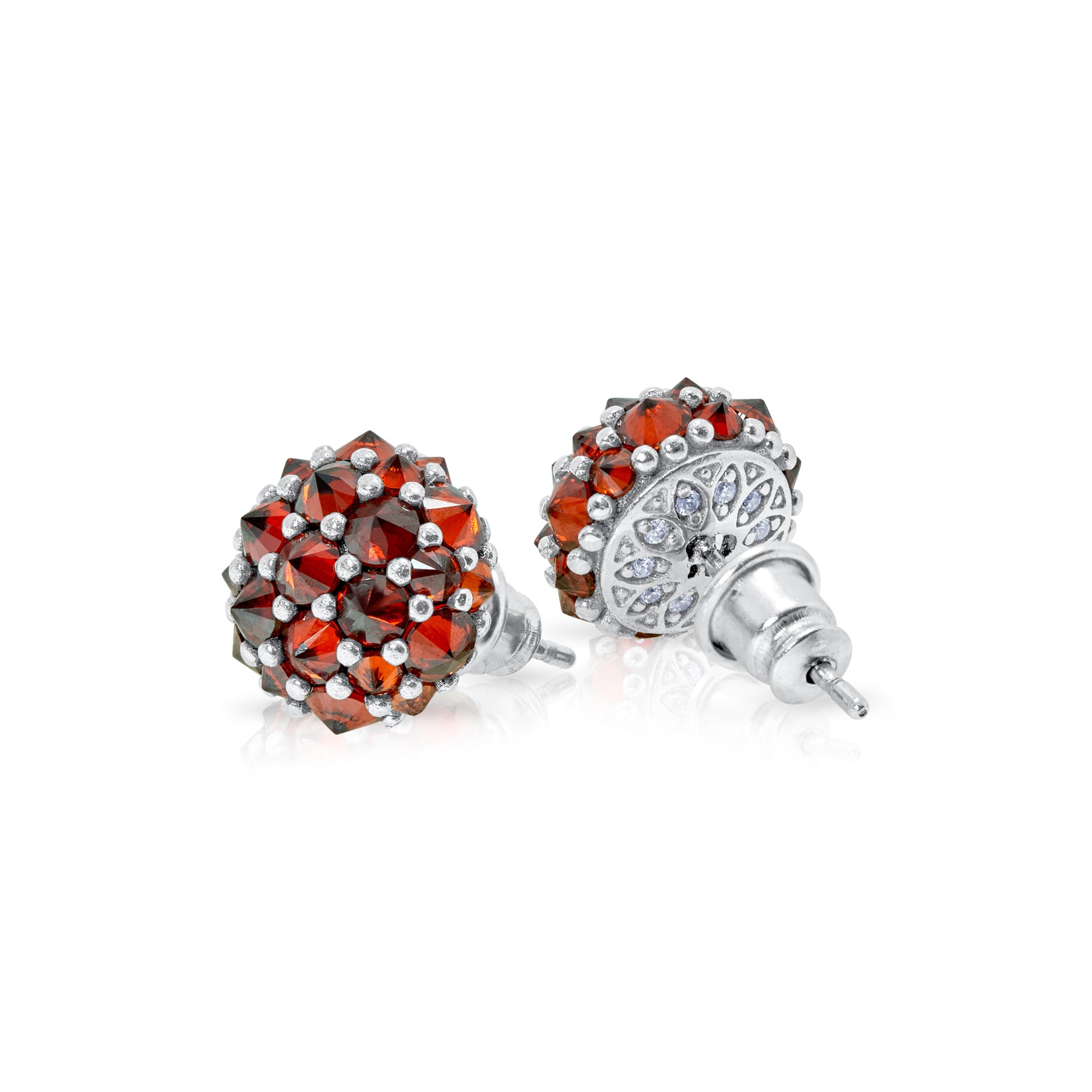 Perfect Bonbon Cocktail Earrings - Red - Silver