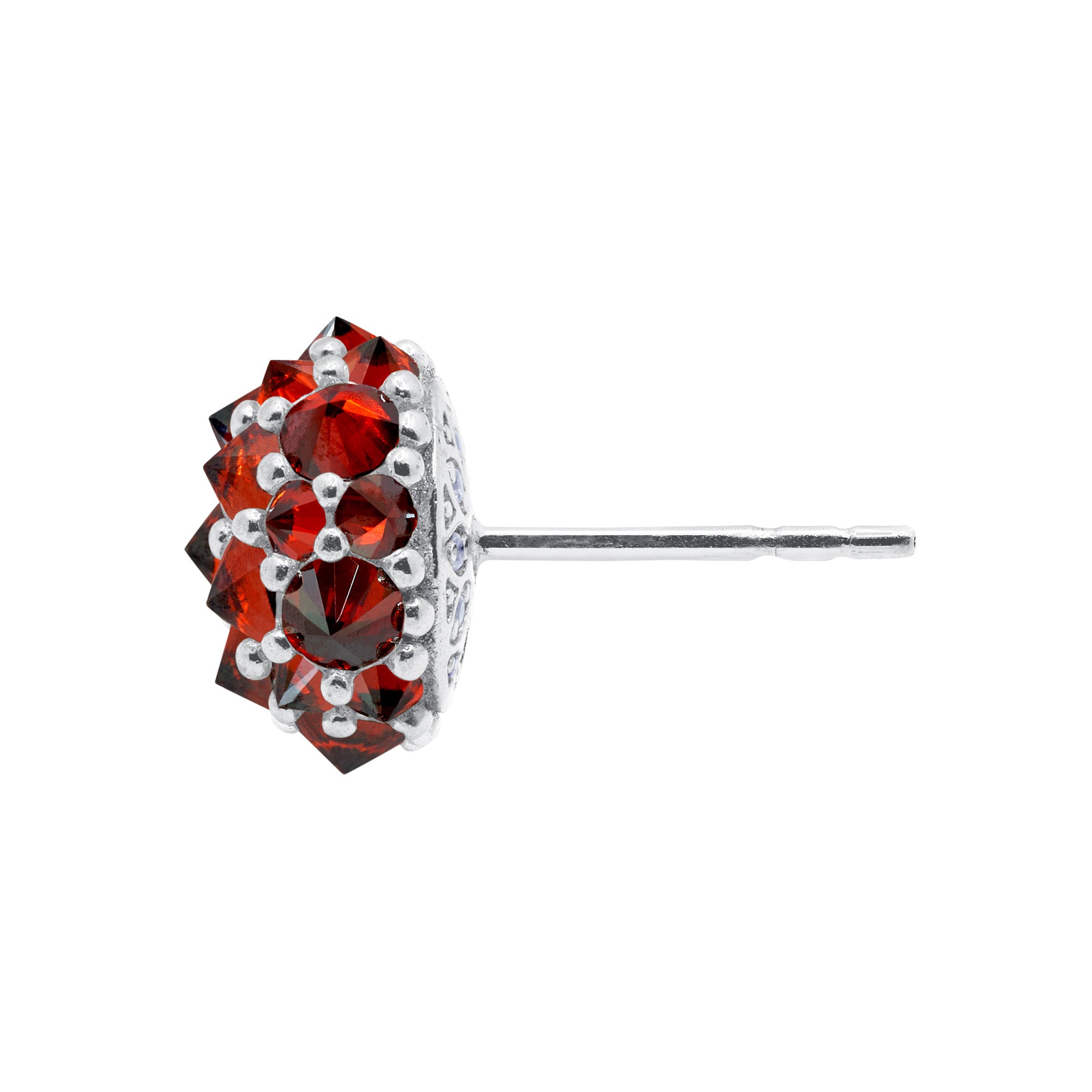 Perfect Bonbon Cocktail Earrings - Red - Silver