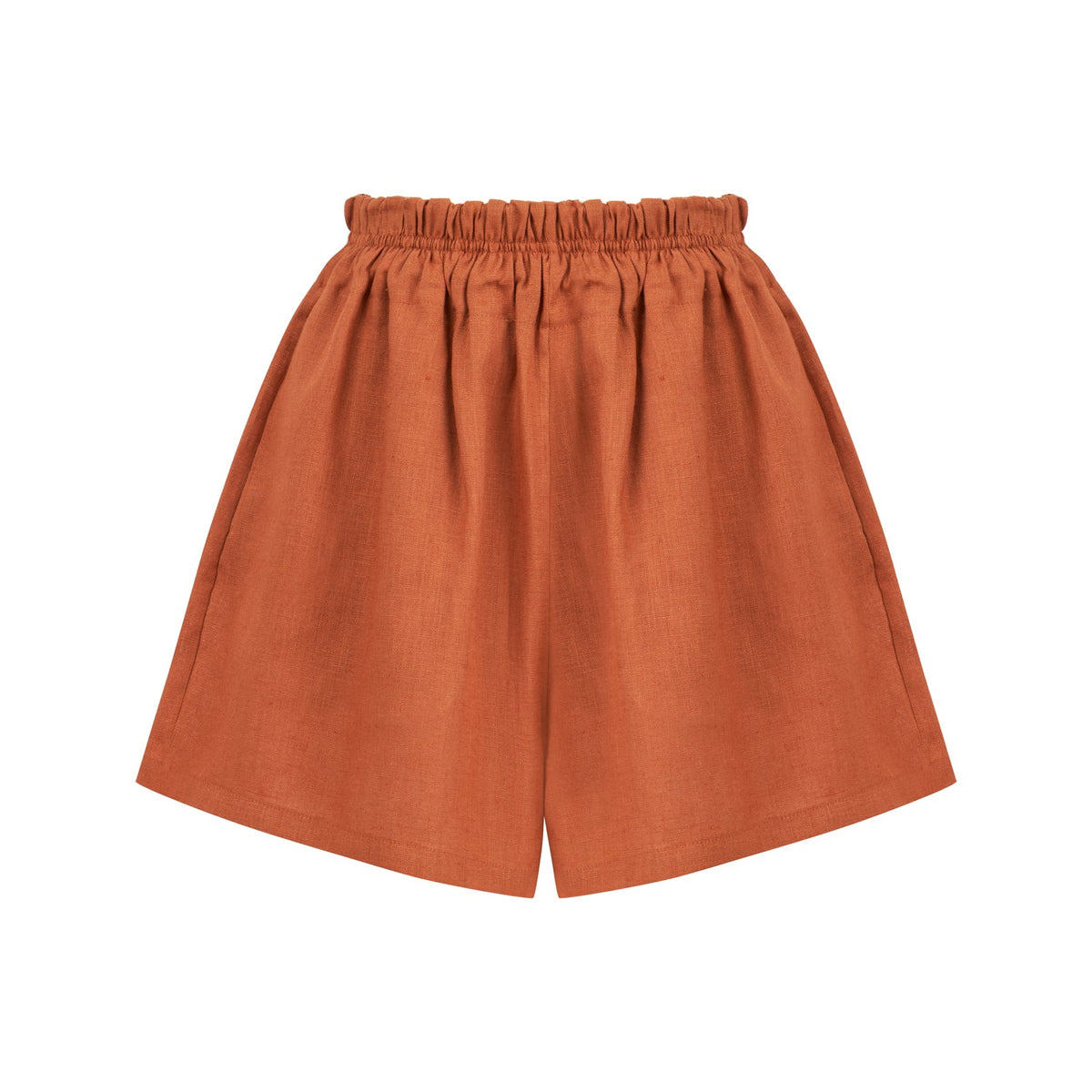 Marrakesh Loose Fit Elastic Waist Shorts - Brick