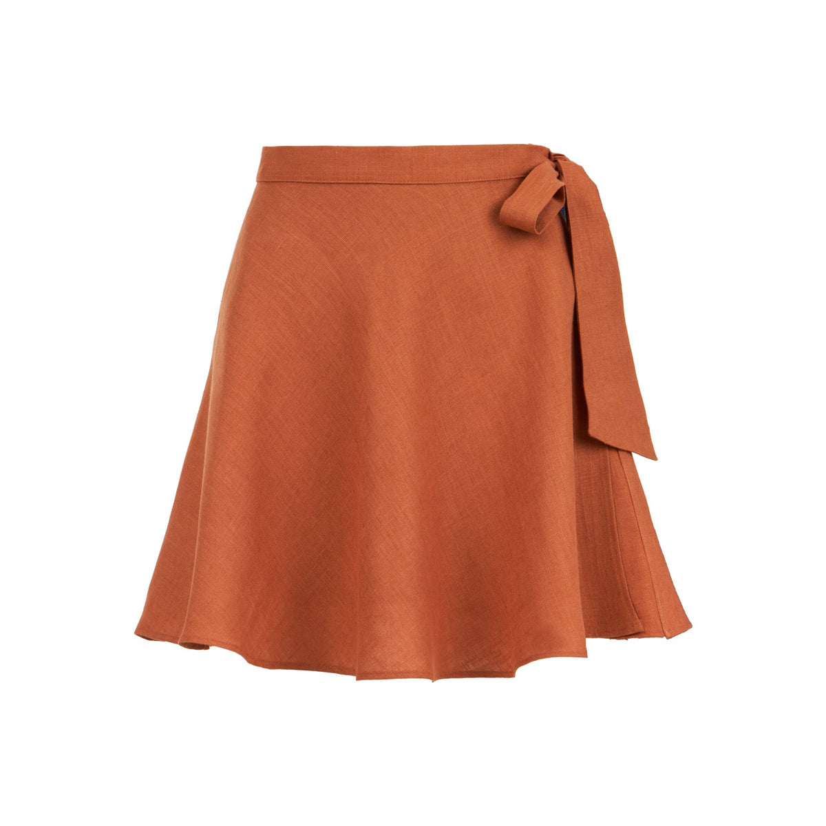 Marrakesh Side Wrapped Mini Skirt - Brick