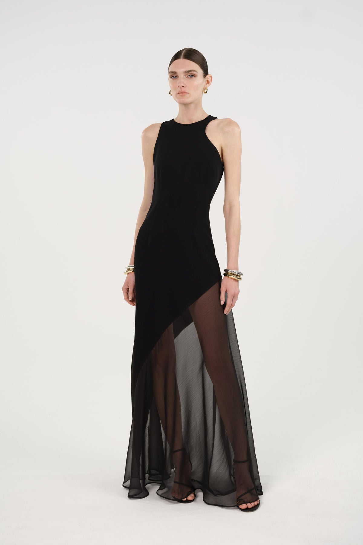 Sheer Detail Maxi Dress
