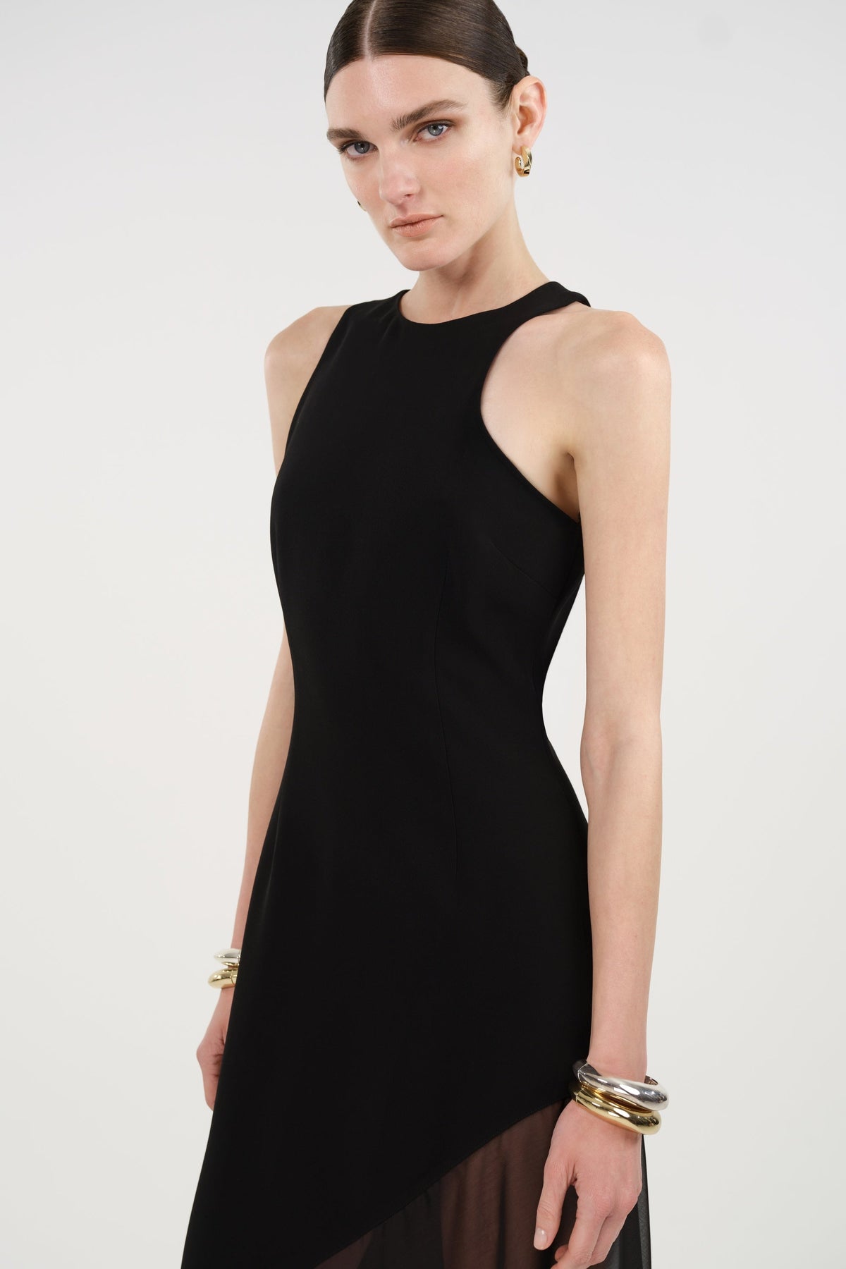 Sheer Detail Maxi Dress