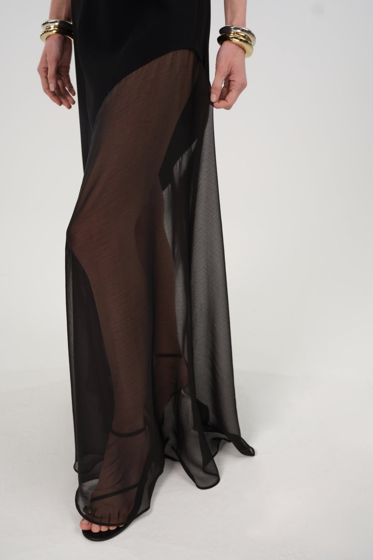 Sheer Detail Maxi Dress