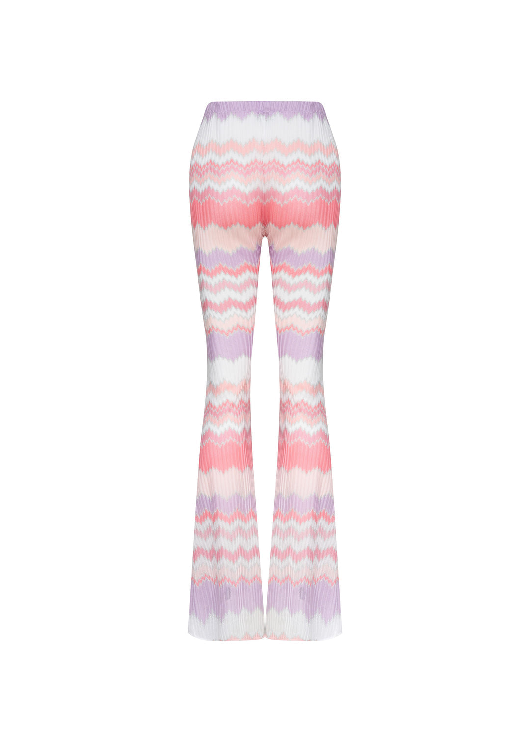 Lunessa Knit Flared Pants Zigzag Metallic Soleia