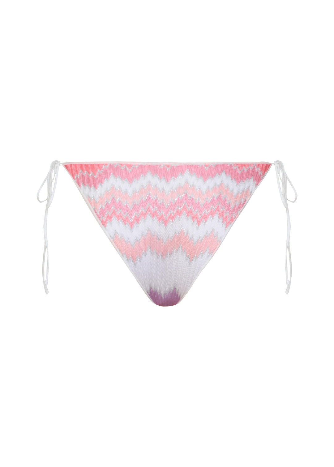 Tina Tie Side Knit Bikini Bottom Zigzag Metallic Soleia