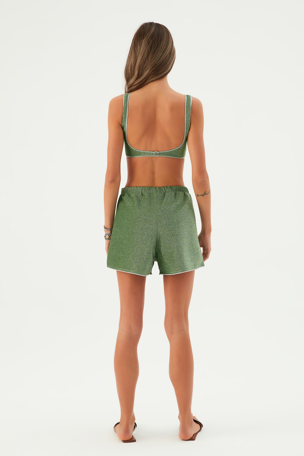 Palamar Glitter Relaxed Shorts - Green