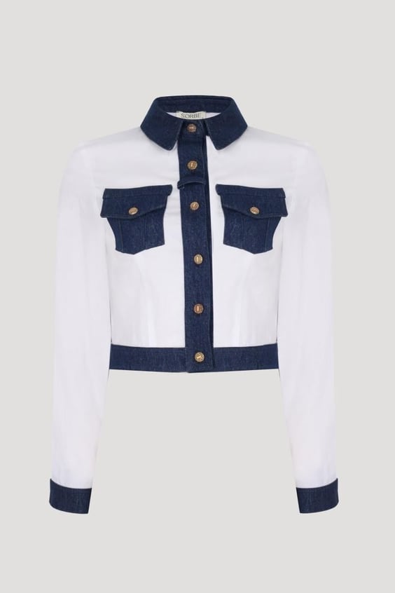 Denim Touch Shirt - White