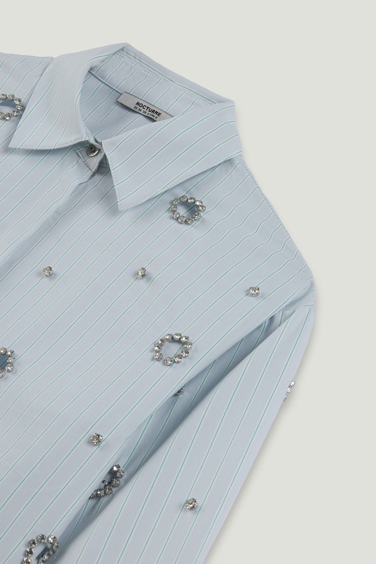 Stone Detail Crop Shirt