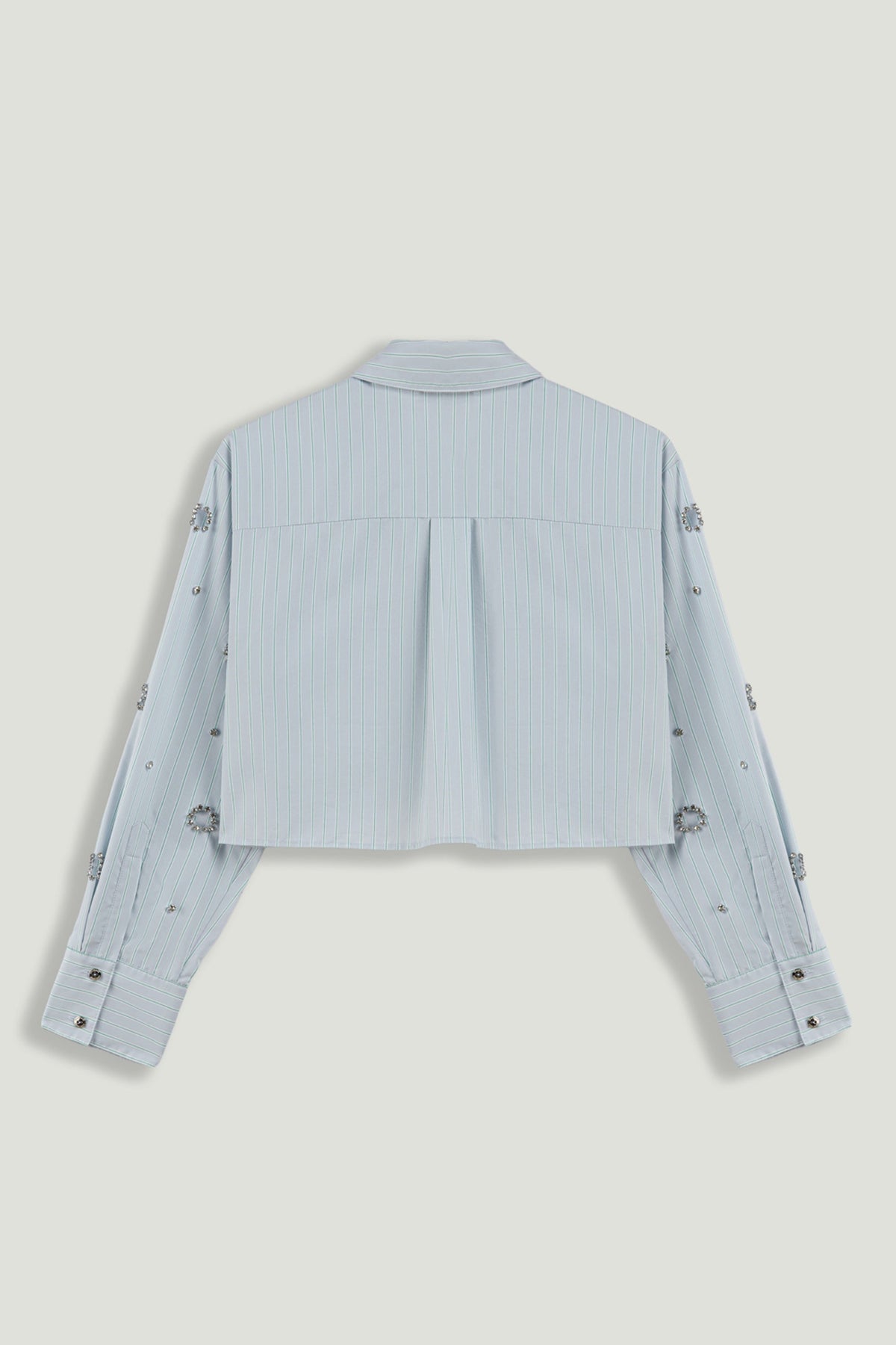 Stone Detail Crop Shirt