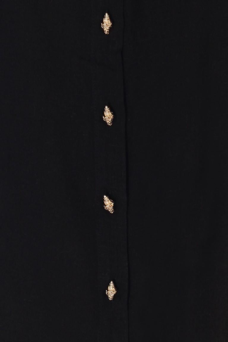 The Beach Cut Out Suit Shirt - Black