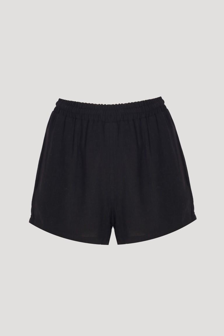 The Boyish Linen Short - Black
