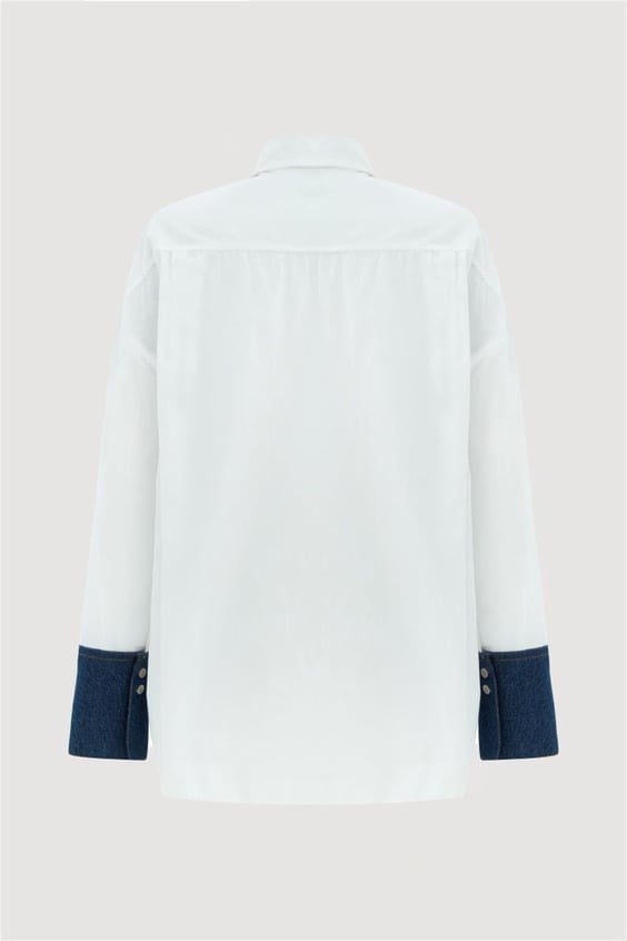 The Boyish Shirt - White Denim Detail