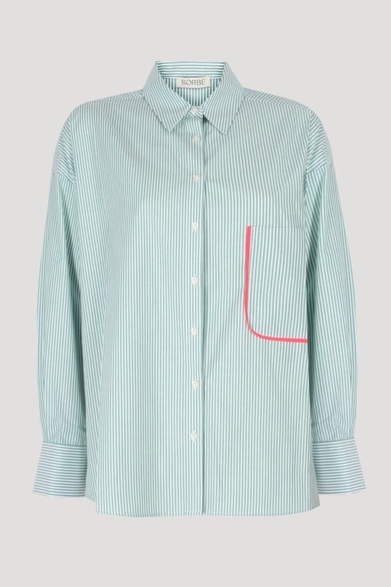 The Beach Cut Out Suit Shirt - Green